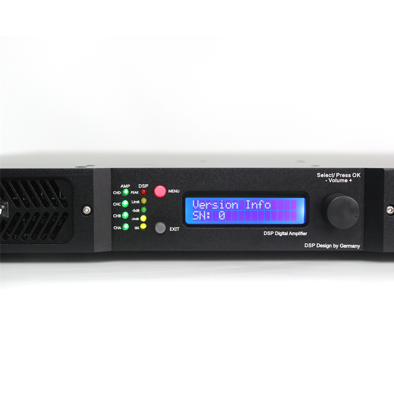 D4-3000 DSP 8 Ohms 4 Channel 3000W Pa Class D Power Amplifier